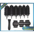 OEM detachable heads hair brush Ceramic round hair brush with detachable handle